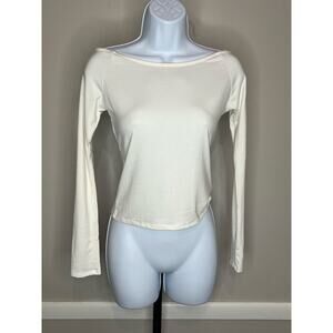 Anthropologie Amadi Ivory Off Shoulder Long Sleeve Top XS NWT